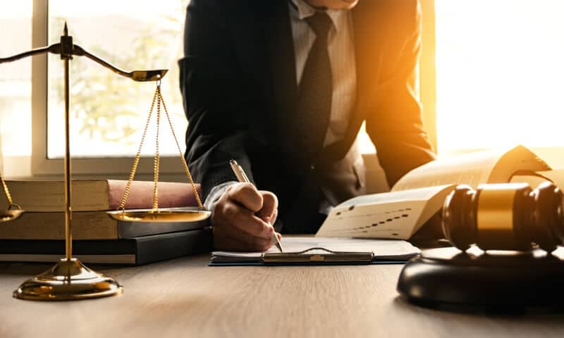 Professional lawyer working